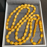 Antiq Pressed Amber Style Misbaha Tasbih 40g | 8x12mm | 66 beads