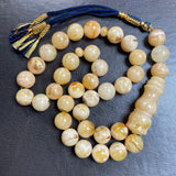 Luxury Natural Amber Misbaha Tasbih Islamic Prayer Beads 15mm 83g