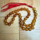 Handmade Antiq Amber Misbaha Tasbih Islamic Prayer Beads 13.3mm 58.5g