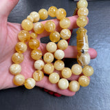 Luxury Amber Misbaha Tasbih Islamic Prayer Beads 13.8mm 63g