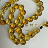 مسبحة صلاة من الكهرمان الطبيعي بحشرات 9.4 ملم 19.5 جرام 33 خرزة