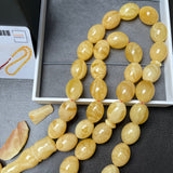 Handmade Natural Baltic Amber Misbaha Islamic Prayer Beads 15mm x 20mm 91g