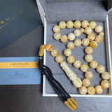 مسبحة أوريو من العنبر الطبيعي، 14 مم، 69 غرام