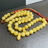 Honey Pressed Amber Style Misbaha Tasbih 31.5g | 9.8mm | 45 beads