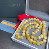 Handmade Amber Misbaha Tasbih Islamic Prayer Beads 12.4mm 64g