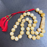 Luxury Natural Amber Misbaha Tasbih Islamic Prayer Beads 13mm 53.3g