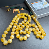 Honey Amber Misbaha 57 Beads 12mm 70.27g LAB certificate