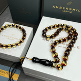 Black Diamond Amber Misbaha 10mm 30.5g and GIFT bracelet