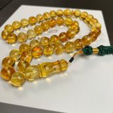 Natural Amber Insects Misbaha Tasbih Prayer Beads 9.5mm 27.07g 45beads