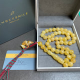 Premium Natural Amber Misbaha Tasbih Islamic Prayer Beads 12mm 53.7g