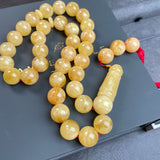 Natural Amber Misbaha Tasbih 33 Prayer Beads 13mm 54.5g