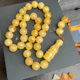 Natural Amber Misbaha Tasbih Prayer Beads 13mm 62g