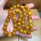 Handmade Antiq Amber Misbaha Tasbih Islamic Prayer Beads 12.6mm 46g