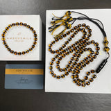 Black Diamond Amber Misbaha 6.5mm 21g and GIFT bracelet