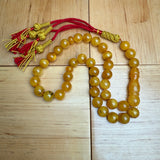 Handmade Antiq Amber Misbaha Tasbih Islamic Prayer Beads 10.7mm 33g