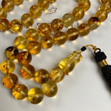 Natural Amber Insects Misbaha Tasbih Prayer Beads 10.6mm 34.62g 45beads
