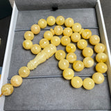 Vintage Natural Amber Misbaha Tasbih Islamic Prayer Beads 12mm 41.8g