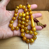 Handmade Antiq Amber Misbaha Tasbih Islamic Prayer Beads 11.8mm 40g