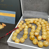 Natural Amber Misbaha Tasbih 45 Prayer Beads 14mm 86g