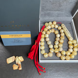 Oreo Amber Misbaha Tasbih Prayer Beads 13.2mm 74.5g