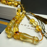 Natural Amber Insects Misbaha Tasbih Islamic Prayer Beads 13.5mm 58.4g