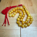 Handmade Antiq Amber Misbaha Tasbih Islamic Prayer Beads 12.2mm 44g