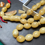 Handmade Natural Baltic Amber Misbaha Islamic Prayer Beads 15mm x 20mm 91g