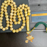 Natural Amber Misbaha Tasbih 66 Prayer Beads 13mm 98g