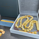 Natural Amber Misbaha Tasbih 66 Prayer Beads 10mm 47g
