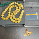 Natural Amber Misbaha Tasbih 45 Prayer Beads 12mm 61.5g