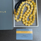 Natural Amber Misbaha Tasbih 45 Prayer Beads 13.2mm 69g