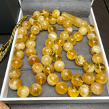 Natural Amber Misbaha Tasbih 57 Prayer Beads 13mm 85g