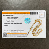Handmade Honey White Amber Misbaha 13x15mm 64.20g 33 beads LAB certificate