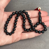 Baltic Amber Islamic black Tasbih Misbaha Rosary 33 Prayer Beads 7,9mm 14,3g