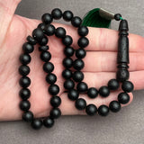 Baltic Amber Islamic black Tasbih Misbaha Rosary 33 Prayer Beads 9,3mm 25g
