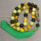 Mackintosh Amber Misbaha Islamic Prayer Beads مسبحة سبحة تسبيح 16.3mm 95.1g