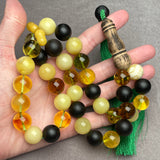 Mackintosh Amber Misbaha Islamic Prayer Beads مسبحة سبحة تسبيح 16.3mm 95.1g