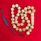 مسبحة إسلامية من الكهرمان، 33 حبة، 14.3 مم، 67.5 غرام