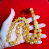 مسبحة إسلامية مكونة من 33 حبة | مسبحة من كهرمان البلطيق الطبيعي 14 مم 64.7 غرام