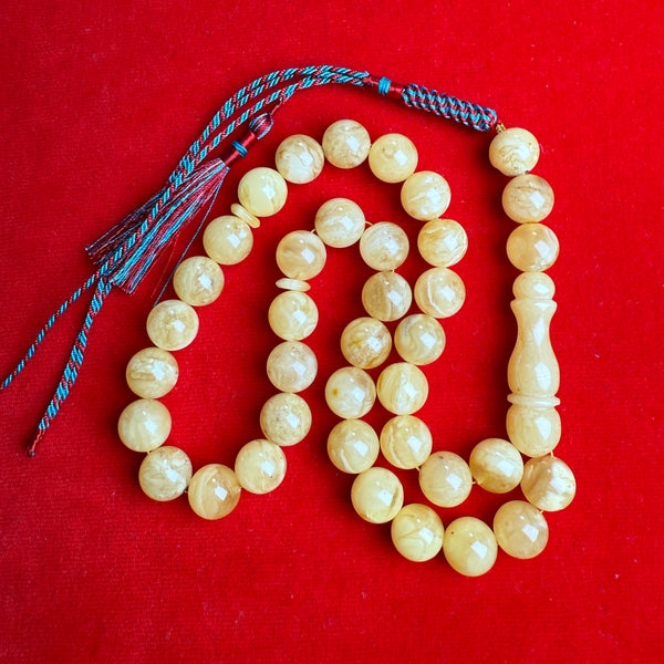 YELLOW WHITE AMBER MISBAHA 12.6mm 47g