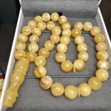 Natural Amber Misbaha Tasbih 45 Prayer Beads 12mm 65g