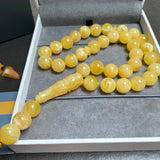 Vintage Natural Amber Misbaha Tasbih Islamic Prayer Beads 12mm 42.3g