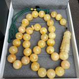Natural Amber Misbaha Tasbih 33 Prayer Beads 13.5mm 56g