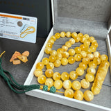Honey Amber Misbaha 57 Beads 12mm 70.27g LAB certificate
