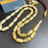 Natural Royal White Amber Misbaha Tasbih 33 Beads | 8x18mm | 31.5g