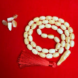 Premium Handmade White Amber Tasbih Misbaha Islamic Prayer Beads 10mm x 16mm 61g