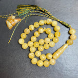 Vintage Natural Amber Misbaha Tasbih Islamic Prayer Beads 12mm 42.3g
