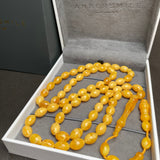 Antiq Pressed Amber Style Misbaha Tasbih 40g | 8x12mm | 66 beads