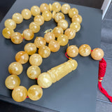 Natural Amber Misbaha Tasbih 33 Prayer Beads 13mm 54.5g
