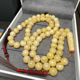 Honey White Amber Misbaha 66 Beads 10mm 43g